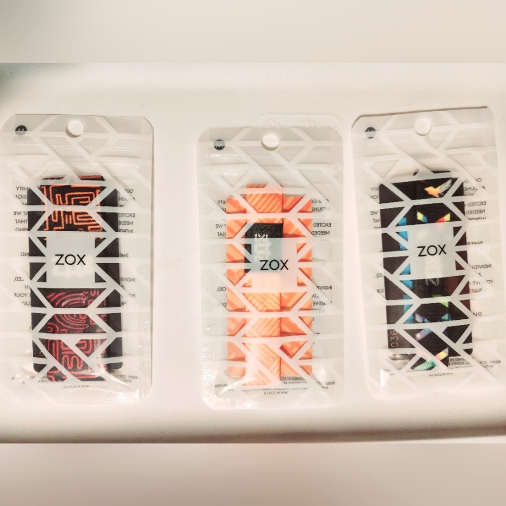 3 Sealed ZOX wristbands